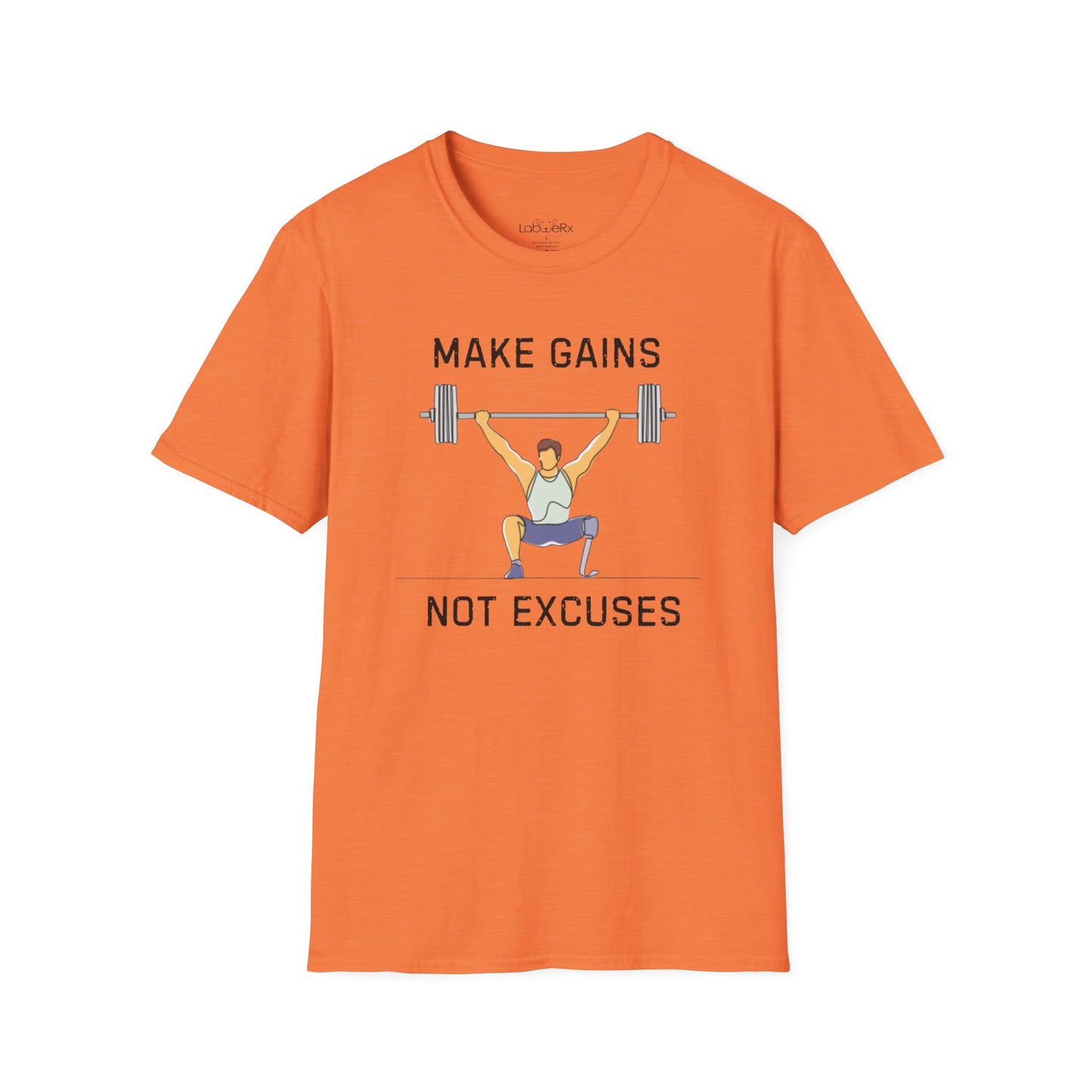 MAKE GAINS NOT EXCUSES Male T-Shirt - Unisex