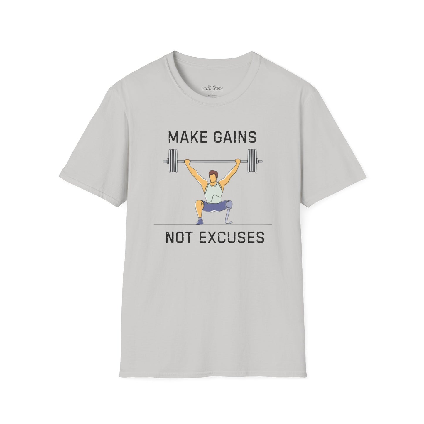 MAKE GAINS NOT EXCUSES Male T-Shirt - Unisex