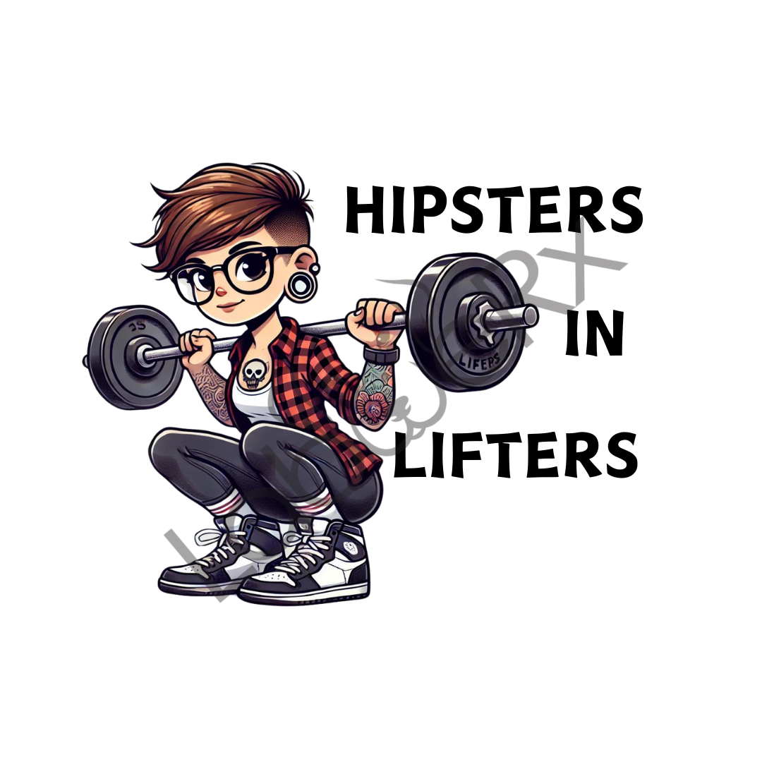 HIPSTERS IN LIFTERS (FEMALE VARIANT) - Art Download Only